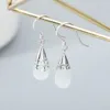 Kolczyki Dangle Bonlavie Opal Pure White Water Drop S925 Silver Proste INS Exquacit Fashion Women