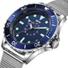 Wristwatches Diver Style Field Watch 40mm Case 24 Hours Dial Rotating Bezel Fabric Strap