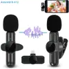 Mikrofone 2.4G Wireless Lavali -Mikrofon -Rauschunterdrückung für Audio- und Videoaufnahmen auf iPhone/iPad/Android/Xiaomi/Samsung Live Game Micq2