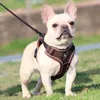 犬のアパレル通気犬ハーネスベスト調整可能な反射ウォークチェストハーネスポリエステルリーシュペットトラクションロープトレーニング
