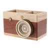 Creative Camera Pattern Wooden Pen Pencil Case Holder Stand Desktop Sundries Storage Box Multi Purpose Use