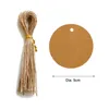 Blank rond hangs tags vintage kraft paper tag cartes bricolmark message cartes de vœux étiquettes de produits 100 pcs 3-5cm