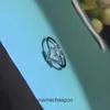 レディースのトップグレードデザイナーリングティファンシーフレッシュ18Kダイヤモンドハートフルダイヤモンドローズゴールドリングvゴールドハートリングホロージュエリーオリジナル1：1本物のロゴ