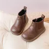 Boots New Spring/Autumn Baby Shoes Leather Toddler Children Ankle Boots Rubber Sole Infant Shoes Fashion Little Girls Boots 1525