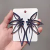 Yeni Tasarım Avrupa Amerikan Moda Abartılı Küpeler Büyük Kelebek Kakı Elmasları Çiçek Kulak Çıtçıtları PH-020