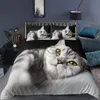 Litière de chat pour filles garçons mignon de chaton blanc motif de couette imprime