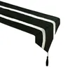 32 x 250cm Black Table Runner с кисточками для обеденного стола Свадебная вечеринка рождественская бриллиантовая шкаф