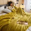 Dekens Dekend algemene dubbele laag pluis pluis vaste kleurdeken en soft soft sofa familie beddeksel deken en deken