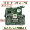 Moderkort dazqsamb6f1 för Acer Aspire E1431 E1471 V3471G Laptop Motherboard N13PgLA1 HM77 DDR3 Fullt testat