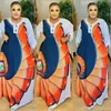 Vestido africano para mulheres Africa Print Dresses Roupas Casual Long Robe Tamanho grátis 240319