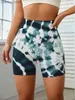 Yoga -outfits Nieuwe Tie Dye Yoga Shorts Women Push Up Sports Shorts Fitness Butt High Taille Booty Shorts Y240410