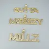 A-Z Nome personalizado Bling Bling Iced Out Bling Cz Colar de Carta para homens Momen Hip Hop Jewelry Colar2544