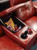 Manbas Funktional Electric LECLER THEATER Couch in echtem italienischem Leder für Wohnzimmer Kino Sofa Power Liegestütze Sitze