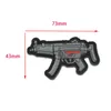 Pistol-Shaped PVC Rubber Stickers Striped Military Tactical Hand With Epoxy Shoulder Stickers Mark Suit Body Accessories