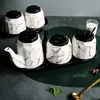 Set di stagioni in ceramica nordica set di sale shaker in marmo olio di condimento in vaso cucina msg sal del pepe zucchero barattolo