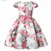 Robes de fille filles robe princesse pour enfants imprimés robes de bal filles robes de fête pour fête et mariage pour enfants robes de soirée fille vêtements d'anniversaire l47