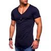 Heren t shirts mrmt 2024 merk European size korte mouw v-neck solid color mode grote t-shirt casual sporten