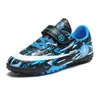 Amerikanische Fußballschuhe Blue Kids Soccer Indoor Children's Rasen Stollen Haken und Loop -Sneaker für Boy Chuteira Futsal