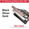 Zwart zilvergoud voor Samsung Galaxy Note 20 Ultra Note20U Single Dual Sim Tray Card Holder Socket Socket Repair vervangingsonderdelen