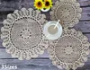 3 Sessiz Tığ işi Dantel Çiçekler Coaster Fincan Mat Yemek Sehpa Placemat Noel Düğün Peçeteleri Bez Doilies Mutfak