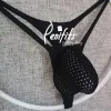 Heren elastische snaar string voorgevormde bulge zakje oogje mesh druiven smokkelaars ondergoed g-string t-back