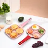 Aluminium 4-trous Omelette antiadhétique Panoufle épaissie Pancake Petit-petit-petit-déjeuner Maker de cuisson Cuisine Pot de cuisine