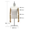 White Male Wood Mannequin for Cloth, Half Body Display Rack, Stage Model, Adjustable Height, Cloth Crafts, B061