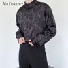 Men's Tracksuits Chinese Style Bamboo Leaf Embroidered Shirt Pants Suit Fashion Stand Collar Button Top Trousers Male Clothes