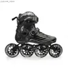 Inline Roller Skates New Arrival 100mm 4X100mm Inline Speed Skates Shoes with Slalom Upper Boots 85A Street Wheel 90A LED Luminous Flash 100 Tires Y240410