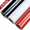 Raamstickers warmteoverdracht 3 rollen zwart wit en rood HTV multi-kleuren ijzer op voor Cricut Silhouette T-shirts