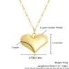 Colliers de pendentif MHS.Sun Collier de coeur d'amour en or de haute qualité pour femmes bijoux de chaîne de cuivre personnalisés pour femmes 1pc