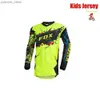 قمصان ركوب الدراجات تتصدر BAT Kids Downhill Jersey Long Sleeve Jersey Mountain Bike Offroad DH Motorcycle Childrens Kids Kids Jersey Y240410