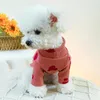 Vêtements pour chiens que Bear Love Two Twoged Bottom Shirt Pet Pet Winter Vêtements chauds Puppy Home Playover décontracté Vêtements XS-XL