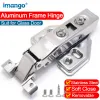 Aluminum Metal Frame Hinge Bathroom Kitchen Wine Cupboard Shoe Cabinet Wardrobe Bookcase Display Furniture Glass Door Hinges