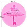BYJUNYEOR C134 2PCS Epoxy Resin Silicone Moule Small Angel Wings Key Chocolate Candy Cake Decorating Tools DIY Baking Cuisine