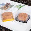 Mini scatole da tre torte da 50 pezzi e scatola di plastica trasparente per torta con scatola di imballaggio a sbuffi a soffitto di uova di uovo.