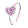 Haaraccessoires kleurrijke glitter hoofdband schattig feest cadeau kinderen haarband liefde hart plastic meisjes prinses hoepel