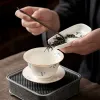 165 ml Butterfly peint à la main Orchidée Aer Ceramic Gaiwan White Porcelain Tea Lid Set Maker Master tasse Master Top Kung Fu Tea Cérémonie