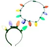 Lights Bulb Collier Hair Band LED Bandband Party Adult Children Cadeaux Cosplay Anniversaire Mariage Noël