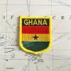 Ghana National Flag brodery Patches Badge Bouclier et Pin de forme carrée