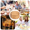 Table Mats Handmade Rattan Coasters Woven Dinner Plate Mat Heat Resistant Pot Holder Padding Cup Insulation Placemats