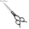 6.5" 7" 440C Black Color Dog Grooming Scissors Straight Scissors Thinning Shears Professional Pet Scissors Set Finger Rest Z9029