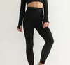 Aktive Hosen nahtlose Sport-Leggings für Frauen mit hoher taillierter Hüftlift Bodybuilding Yoga Fitness Running