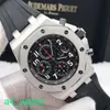 Grestest AP Wrist Watch Royal Oak Offshore Series 42mm Calendrier Timing Red Devil Vampire Automatic Mechanical Steel Watch Steel 26470st.OO.A101CR.01 Disque noir