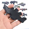 Pistol-Shaped PVC Rubber Stickers Striped Military Tactical Hand With Epoxy Shoulder Stickers Mark Suit Body Accessories