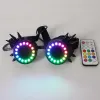 Pixel Pro LED Goggles Kalejdoskopowe Obiektywy ponad 350 trybów Intensywne światła EDM DJ Rave Costume Party Okulary przeciwsłoneczne Halloween