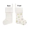 Christmas Stockings, White Plush Hanging Stockings with Sequin Snowflakes for Home