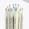 12/15/20/30 colors 1-2 mm Metallic Marker Pen DIY Scrapbooking Crafts Soft Brush Pen Art Markers For Stationery School Supplies