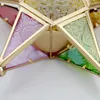 Morocain Hung Bandle Holder Retro Star Glass Bandle Holder Ornements Colored Lantern Stand pour décoration de mariage décorative