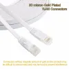 Câble éthernet plat Cat6 blanc Cat6 RJ45 Réseau LAN Cable Câble câble Ethernet Cordon Patch UTP Patch pour routeur 1m / 2m / 3m / 5m / 8m